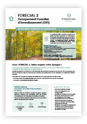 Visuel fiche produit du GFI FORECIAL 2 de FIDUCIAL Gérance