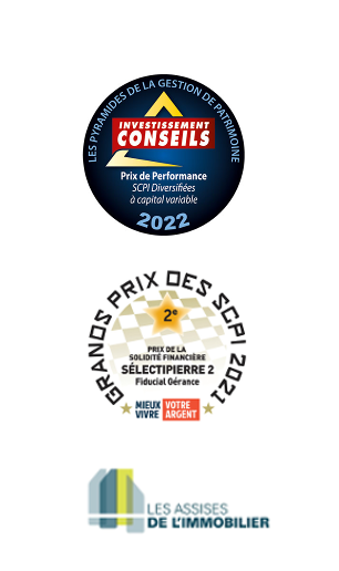 Récompenses de la SCPI SELTIPIERRE 2 - Paris de FIDUCIAL Gérance